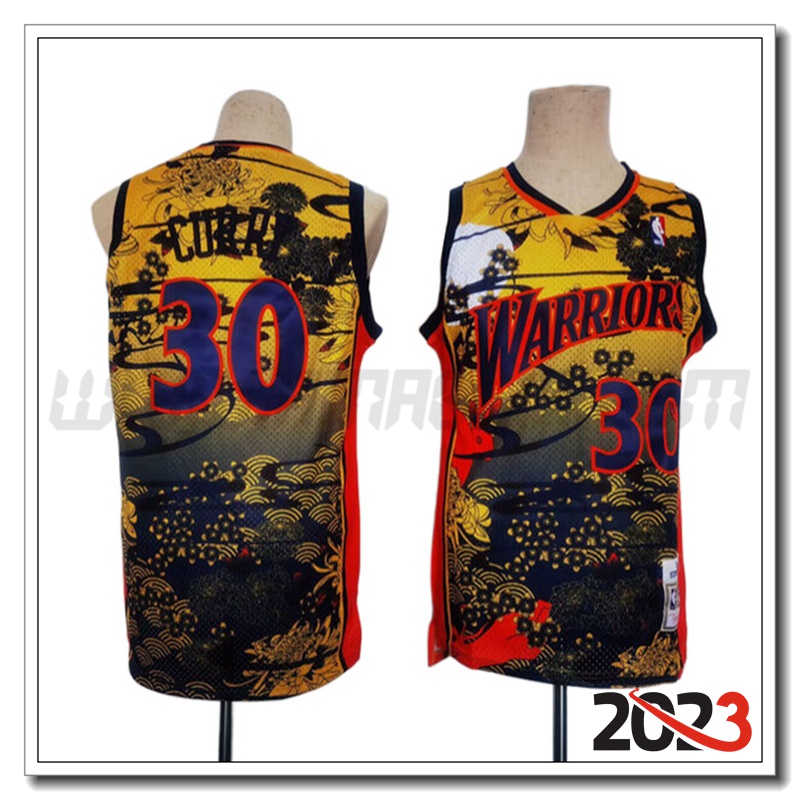 Maglia Golden State Warriors (CURRY #30) 2023/24 Nero/Giallo
