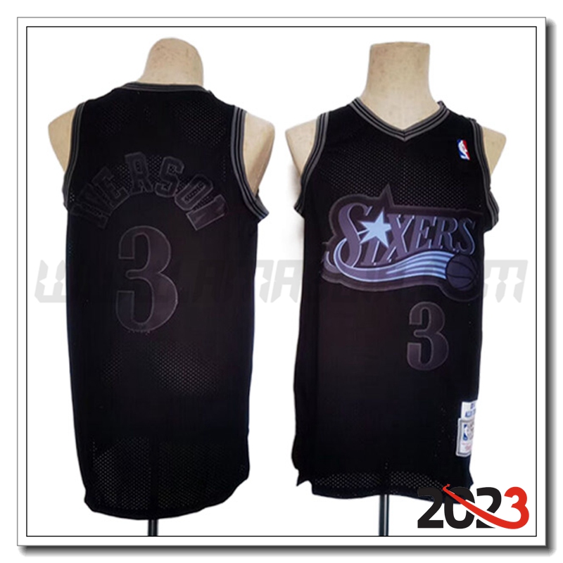 Maglia Philadelphia 76ers (IVERSON #3) 2023/24 Nero