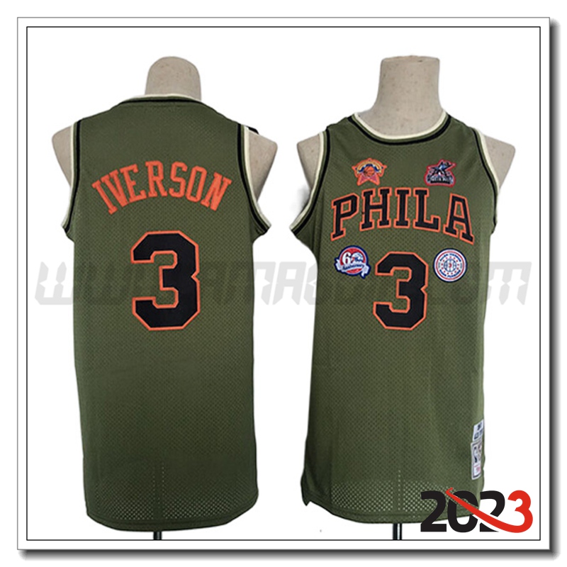 Maglia Philadelphia 76ers (IVERSON #3) 2023/24 Marrone