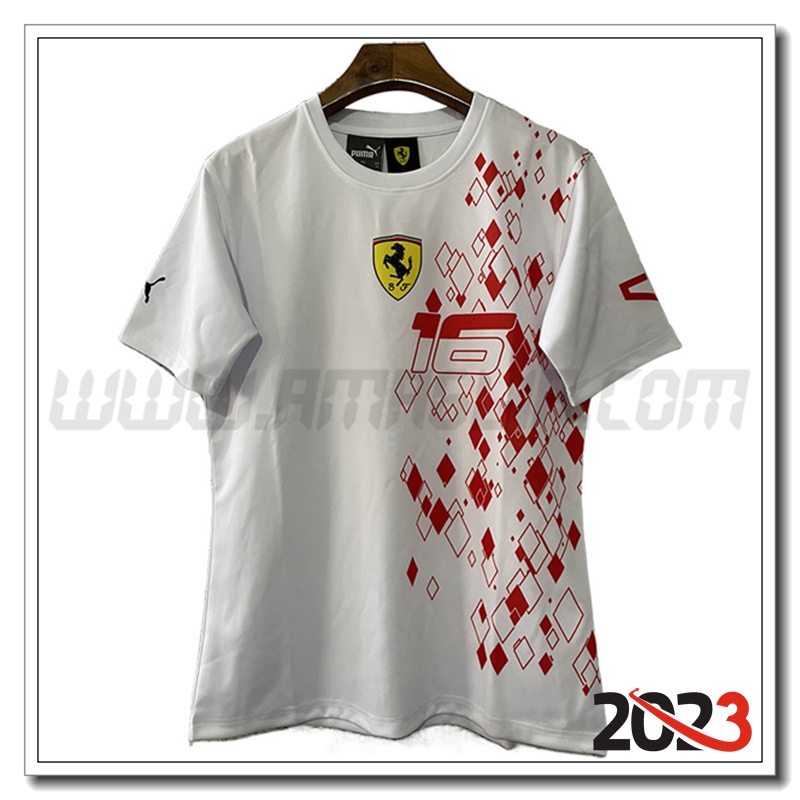 Maglietta F1 Scuderia Ferrari Team Bianco 2023