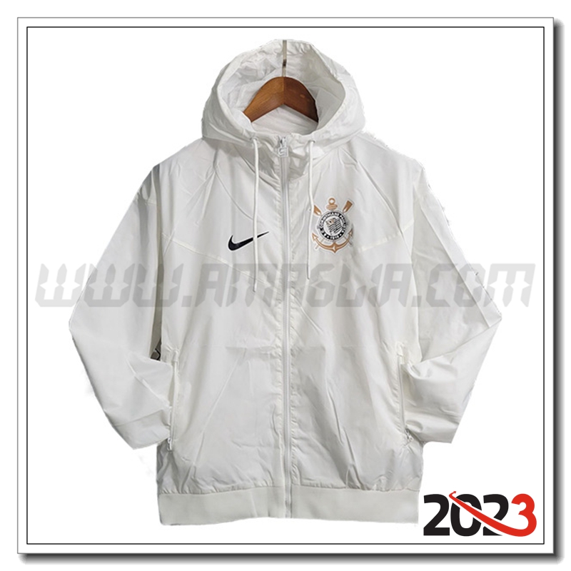Giacca A Vento Corinthians Bianco 2023 2024