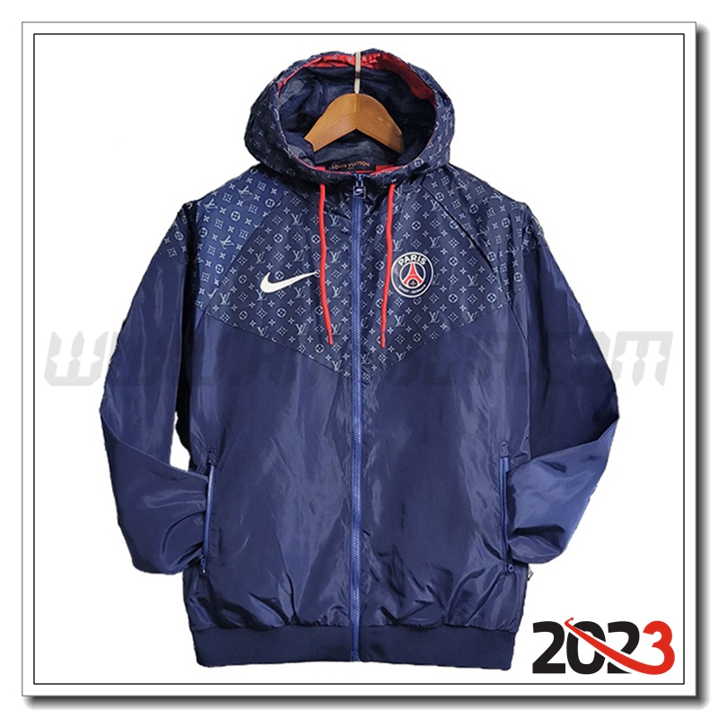 Giacca A Vento PSG Blu Marina 2023 2024
