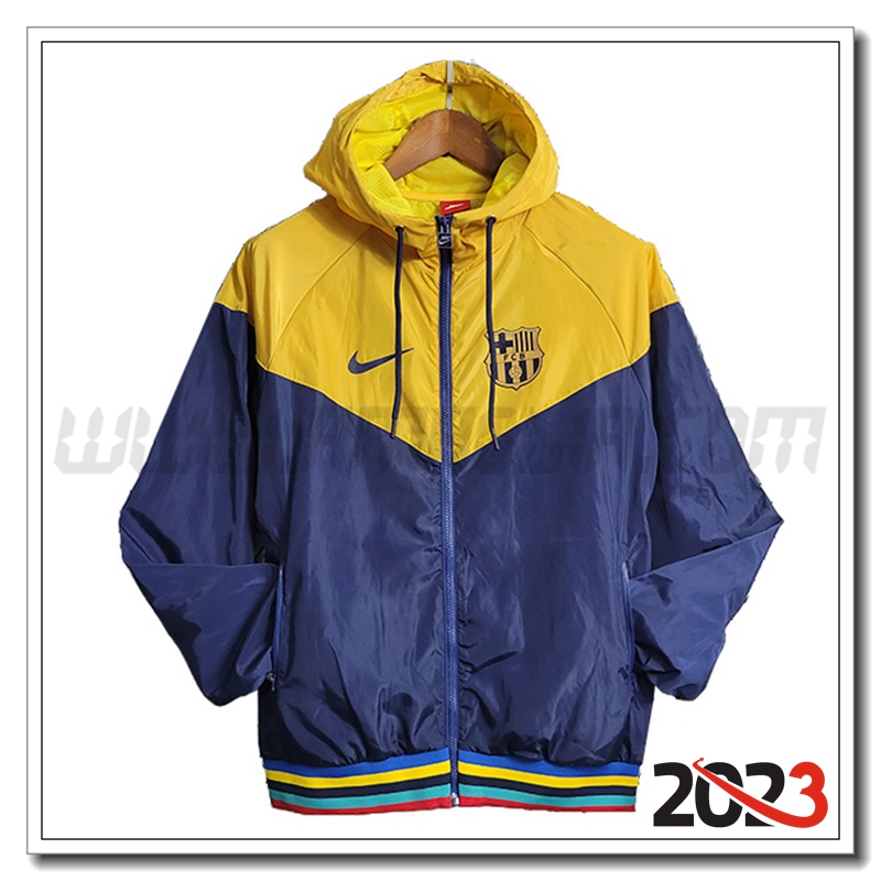 Giacca A Vento FC Barcellona Giallo/Blu 2023 2024
