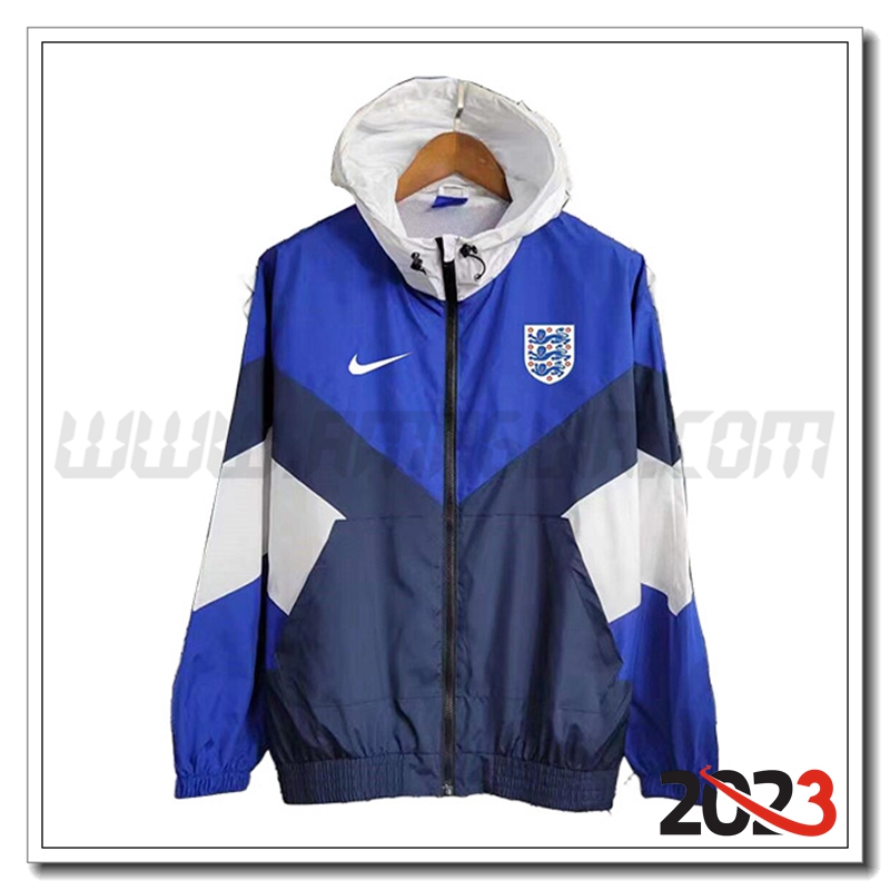 Giacca A Vento Inghilterra Blu/Bianco 2023 2024