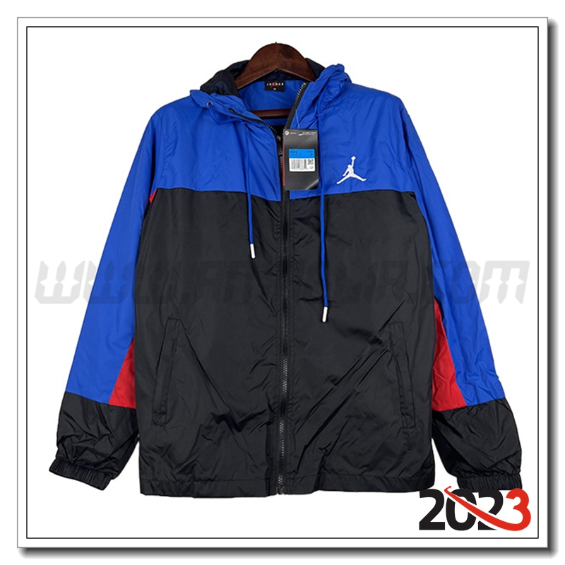 Giacca A Vento Jordan Nero/Blu 2023 2024