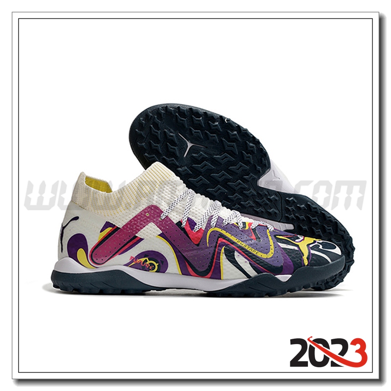 PUMA Scarpe Da Calcio Future X Powercat Tokyo Match TF Bianco/viola