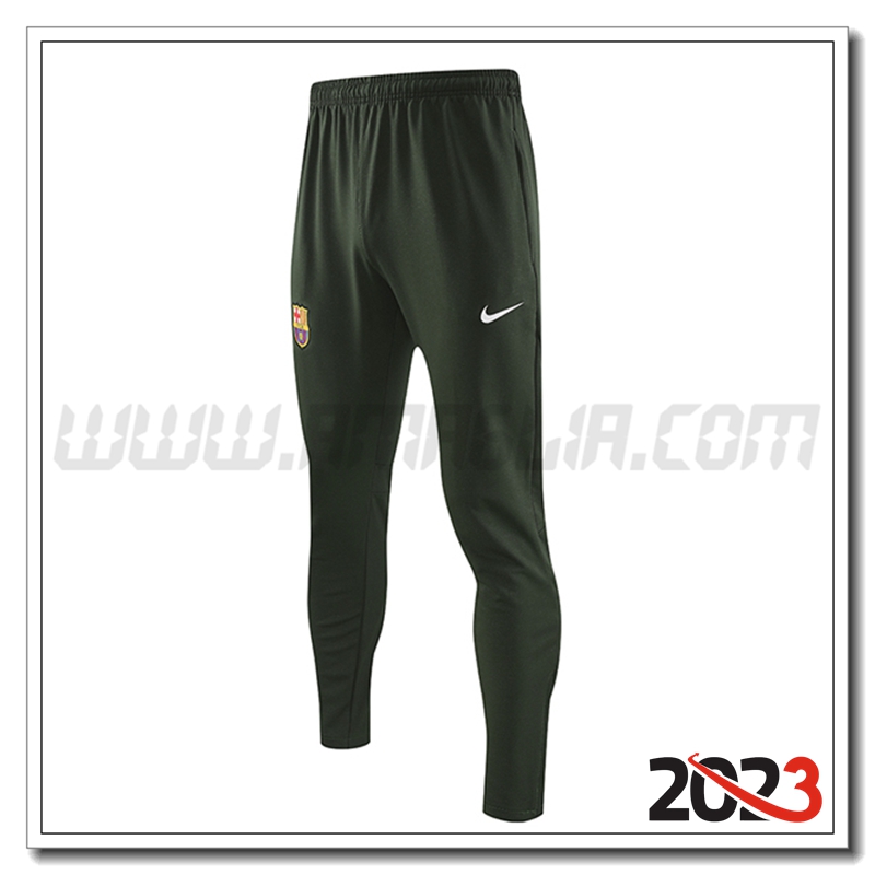 Pantaloni da Allenamento FC Barcellona Verde 2023 2024 -02
