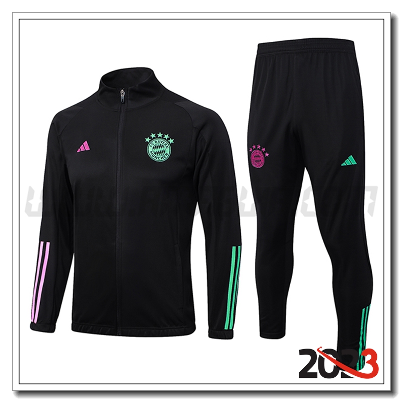 Tuta Allenamento Giacca Bayern Monaco Nero 2023 2024