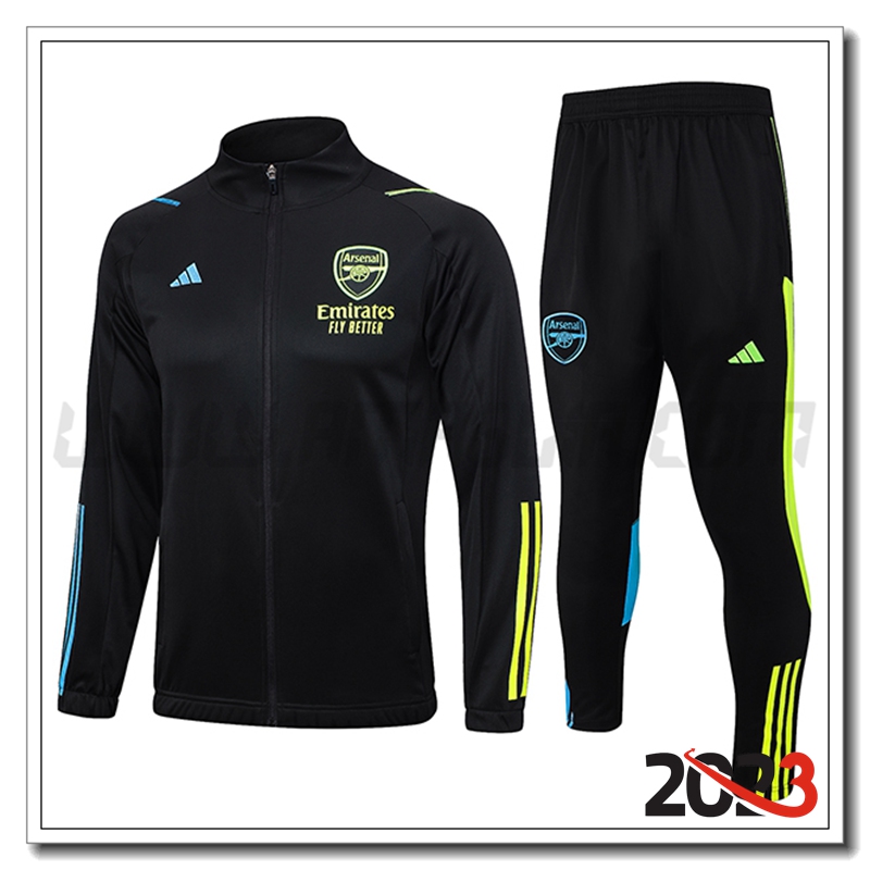 Tuta Allenamento Giacca Arsenal Nero 2023 2024