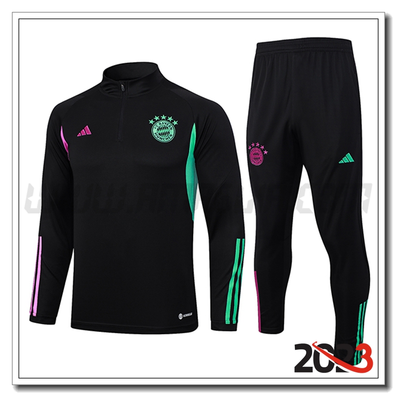 Tuta Allenamento Bayern Monacoa Nero 2023 2024