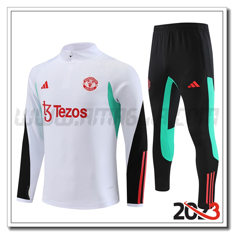 Tuta Allenamento Manchester United Bianco 2023 2024 -04