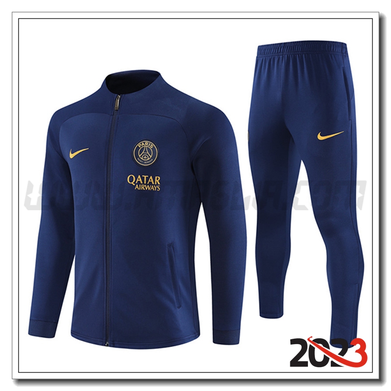 Tuta Allenamento Giacca PSG Blu Marina 2023 2024 -03