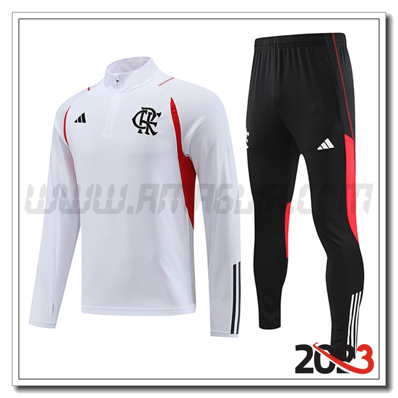 Tuta Allenamento Flamengo Bianco 2023 2024