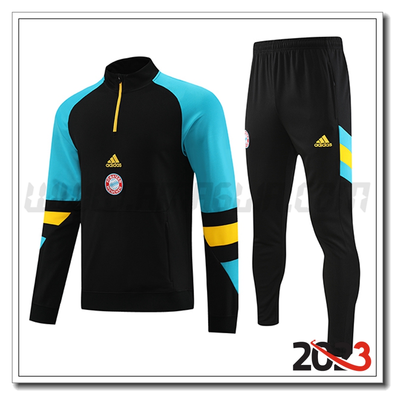 Tuta Allenamento Bayern Monaco Nero 2023 2024 -03