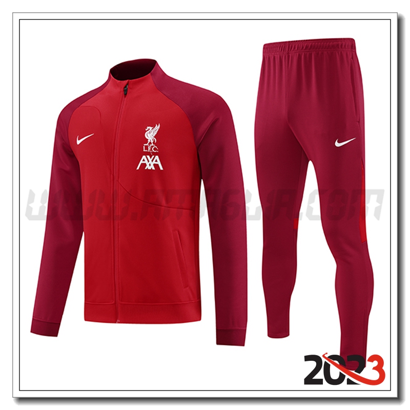 Tuta Allenamento Giacca FC Liverpool Rosso 2023 2024