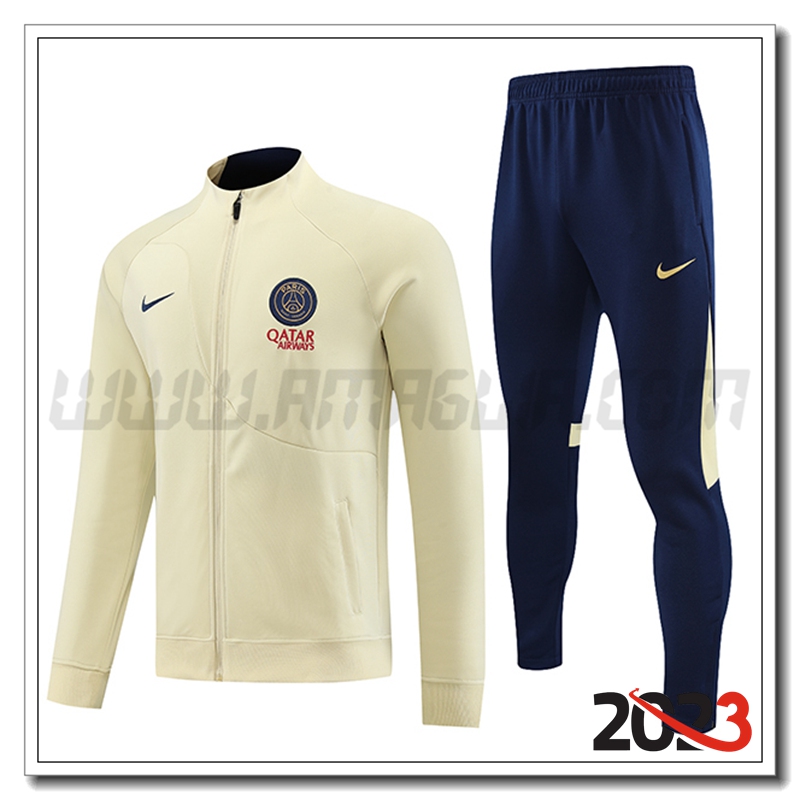 Tuta Allenamento Giacca PSG Bianco 2023 2024 -03