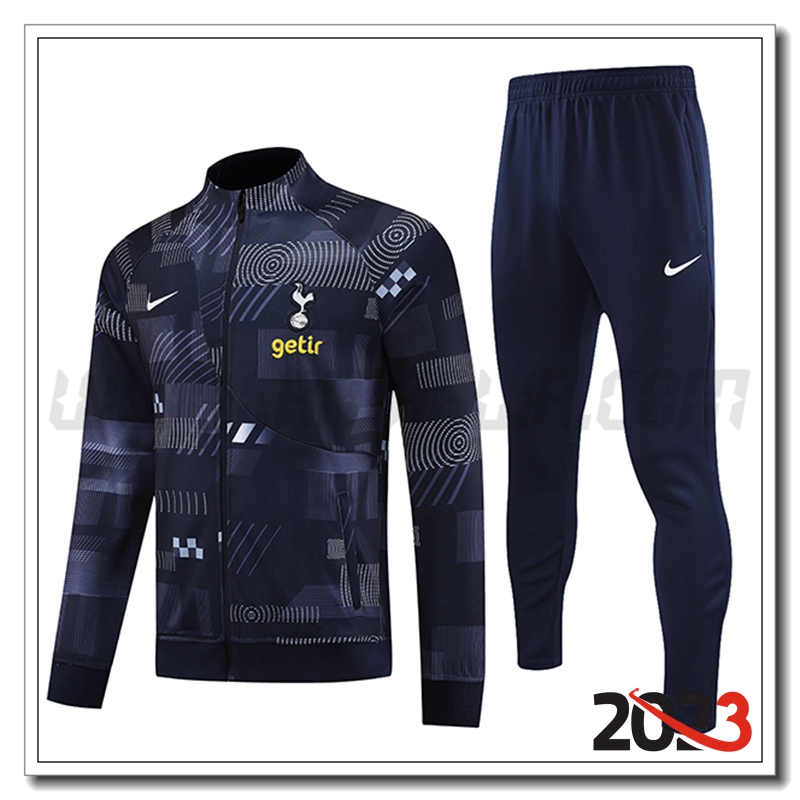 Tuta Allenamento Giacca Tottenham Hotspur Blu Marina 2023 2024 -02