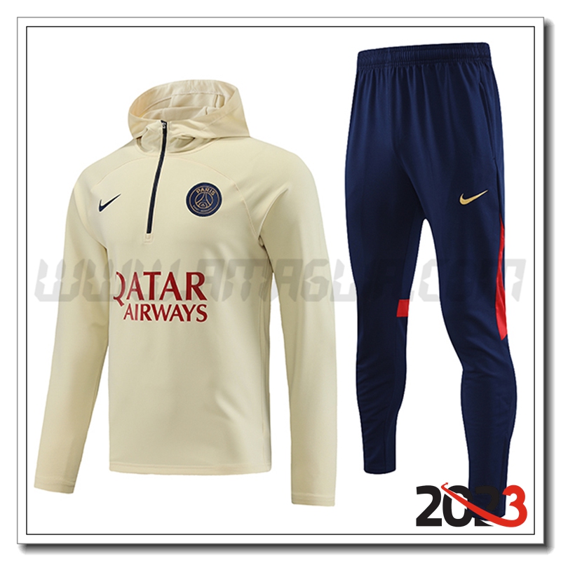 Giacca Con Cappuccio Tuta PSG Bianco 2023 2024