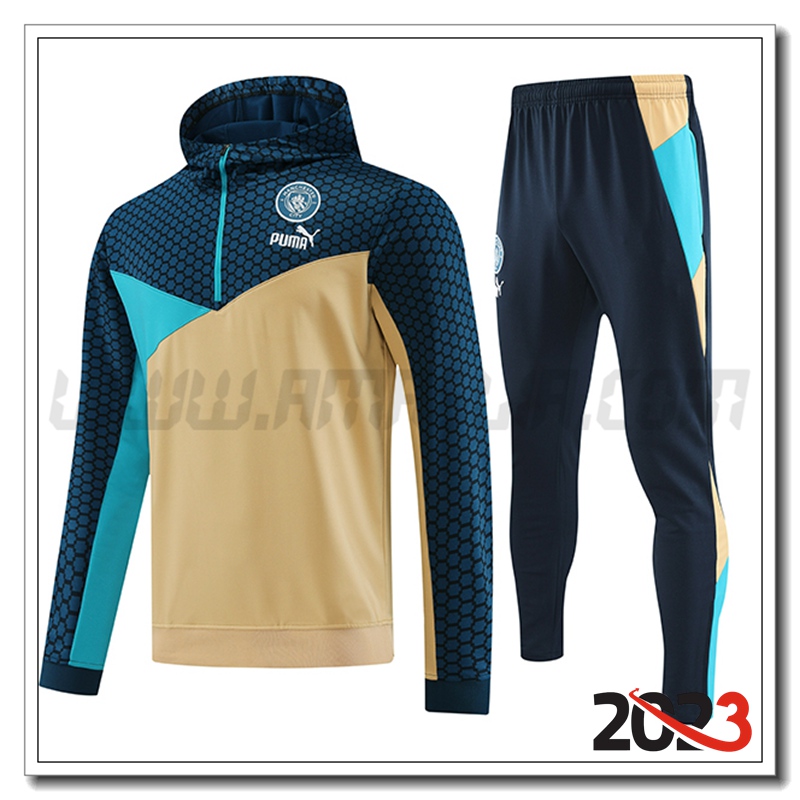 Giacca Con Cappuccio Tuta Manchester City Marrone 2023 2024