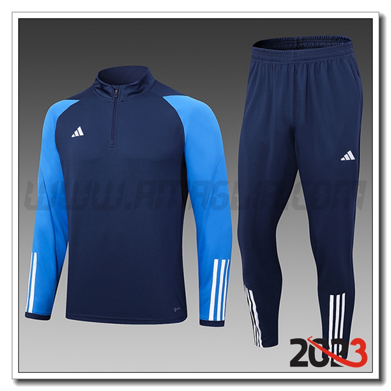 Tuta Allenamento Adidas Bambino Blu Marina 2023 2024