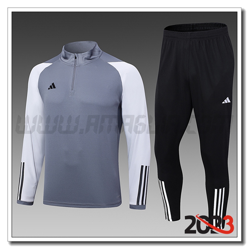 Tuta Allenamento Adidas Bambino Grigio 2023 2024