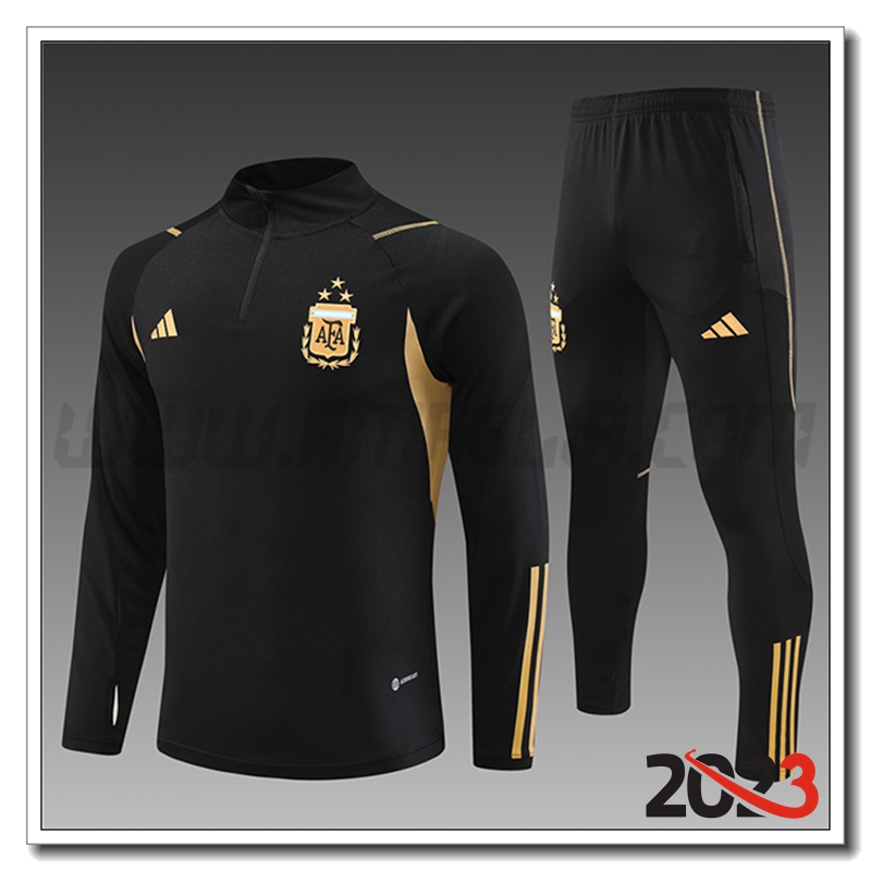 Tuta Allenamento Argentina Bambino Nero 2023 2024