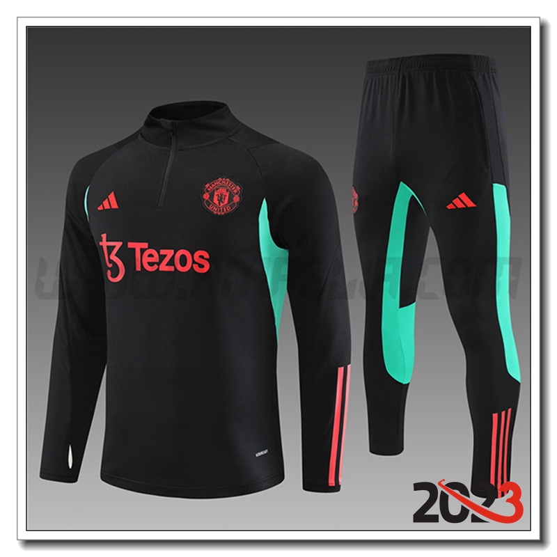 Tuta Allenamento Manchester United Bambino Nero 2023 2024 -03