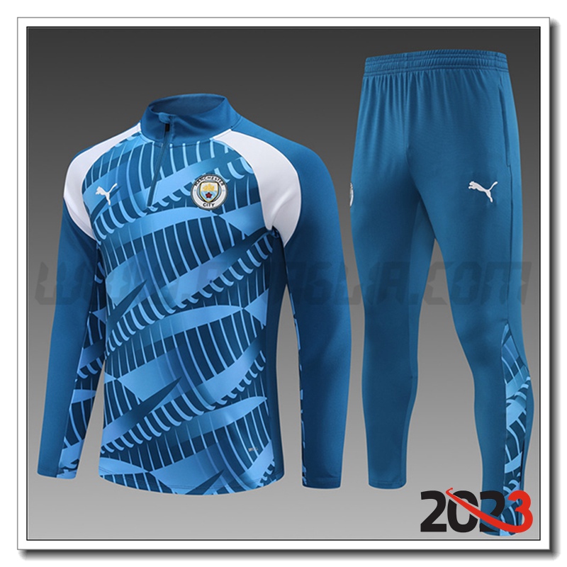 Tuta Allenamento Manchester City Bambino Blu 2023 2024