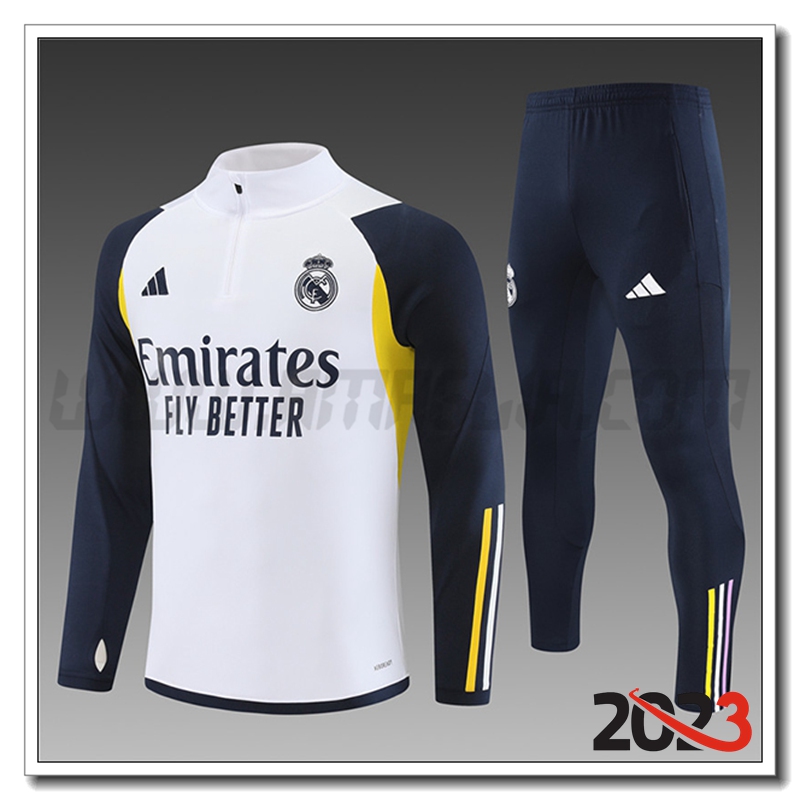 Tuta Allenamento Real Madrid Bambino Bianco 2023 2024