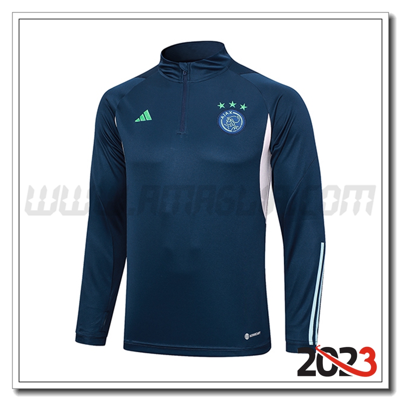 Felpa Allenamento Ajax Azzurro 2023 2024