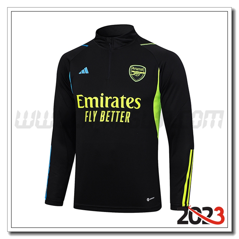 Felpa Allenamento Arsenal Nero 2023 2024 -02