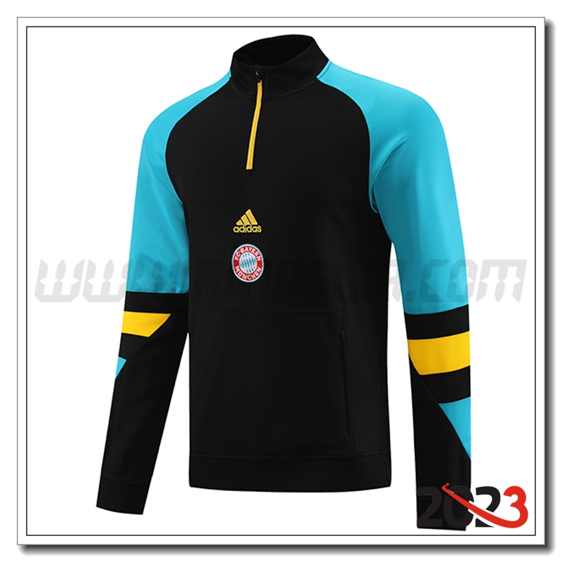 Felpa Allenamento Bayern Monaco Nero 2023 2024 -02