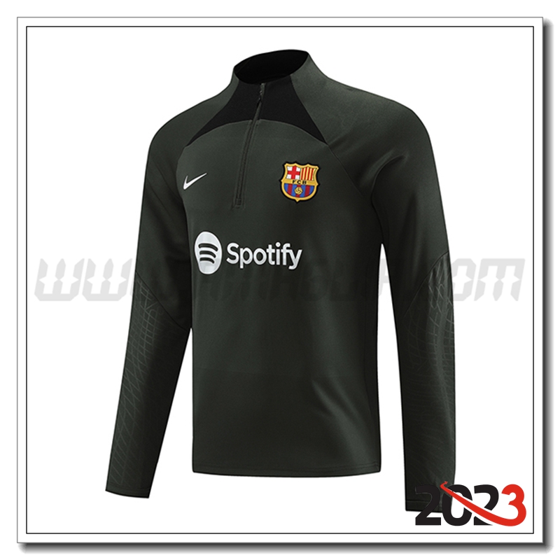 Felpa Allenamento FC Barcellona Verde 2023 2024 -02