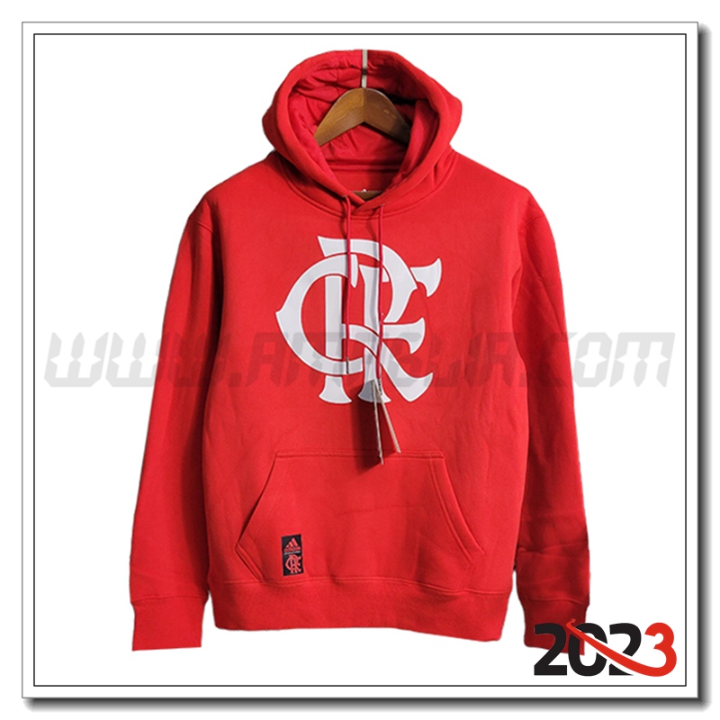 Felpa Allenamento Cappuccio Flamengo Rosso 2023 2024