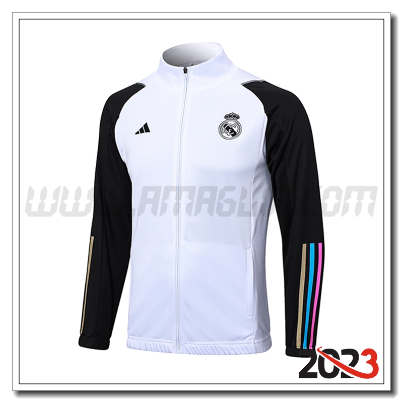 Giacca Calcio Real Madrid Bianco 2023 2024