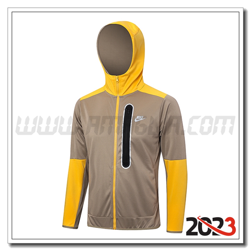 Giacca Con Cappuccio Nike Marrone 2023 2024