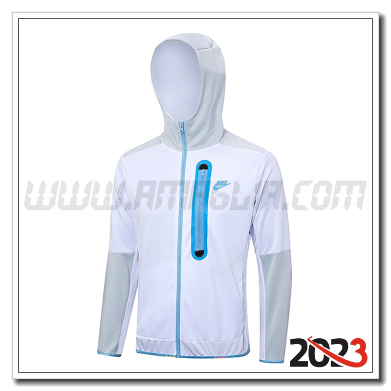 Giacca Con Cappuccio Nike Bianco 2023 2024 -02