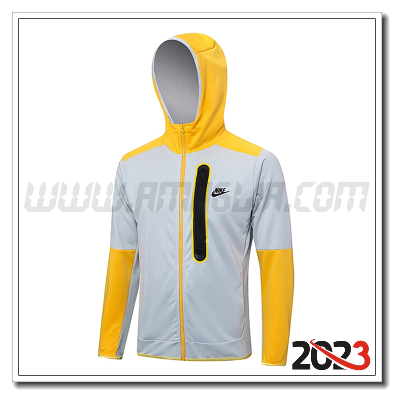 Giacca Con Cappuccio Nike Grigio Chiaro 2023 2024