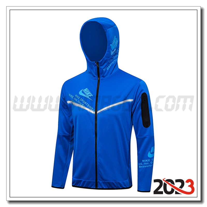 Giacca Con Cappuccio Nike Blu 2023 2024