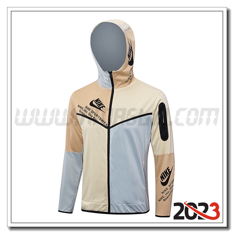 Giacca Con Cappuccio Nike Giallo/Grigio 2023 2024