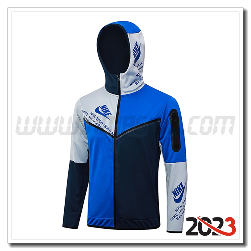 Giacca Con Cappuccio Nike Blu 2023 2024 -02