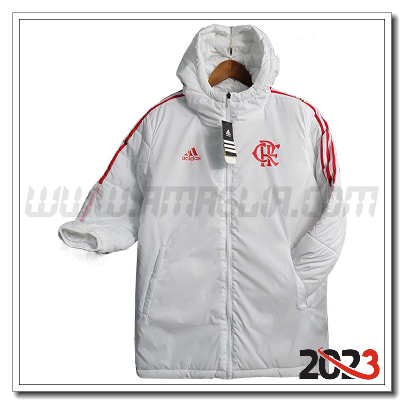 Giacca Con Cappuccio Flamenco Bianco 2023 2024