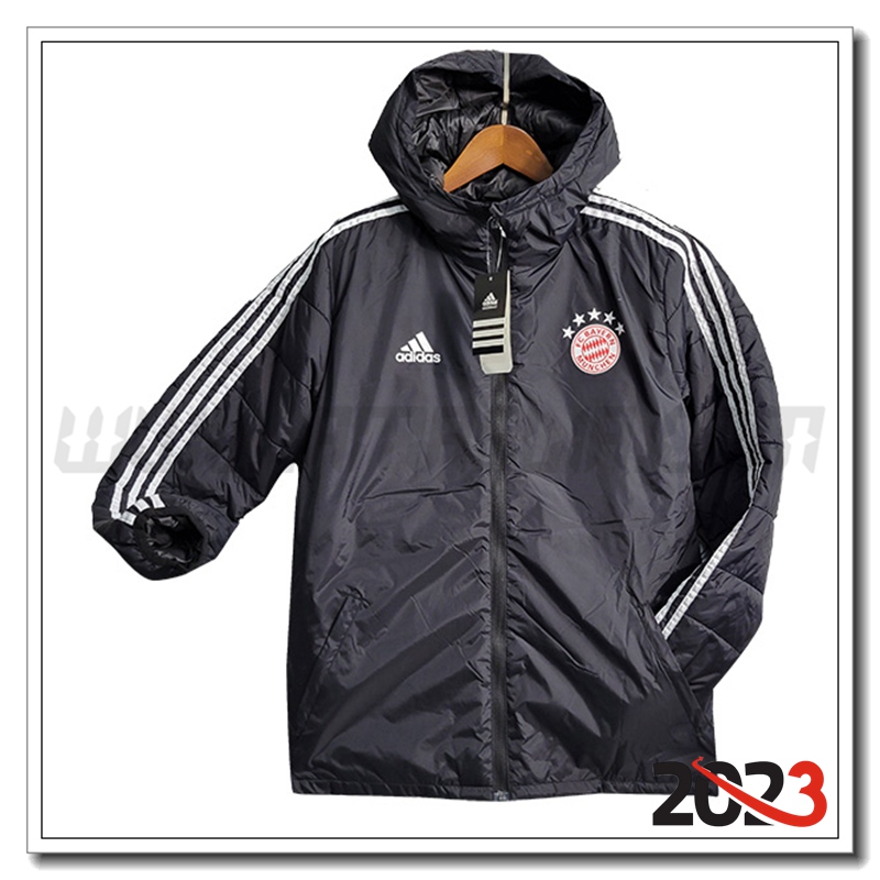 Giacca Con Cappuccio Bayern Monaco Nero 2023 2024 -02