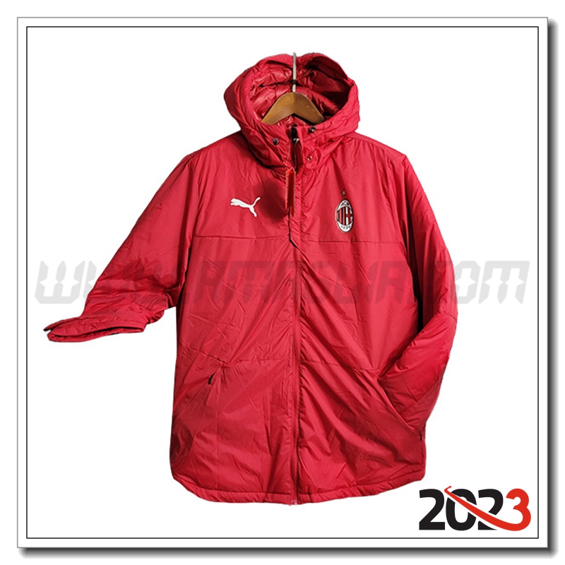 Giacca Con Cappuccio AC Milan Rosso 2023 2024