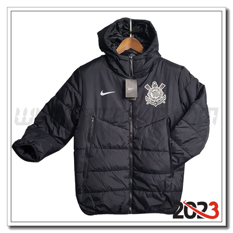 Giacca Con Cappuccio Corinthians Nero 2023 2024