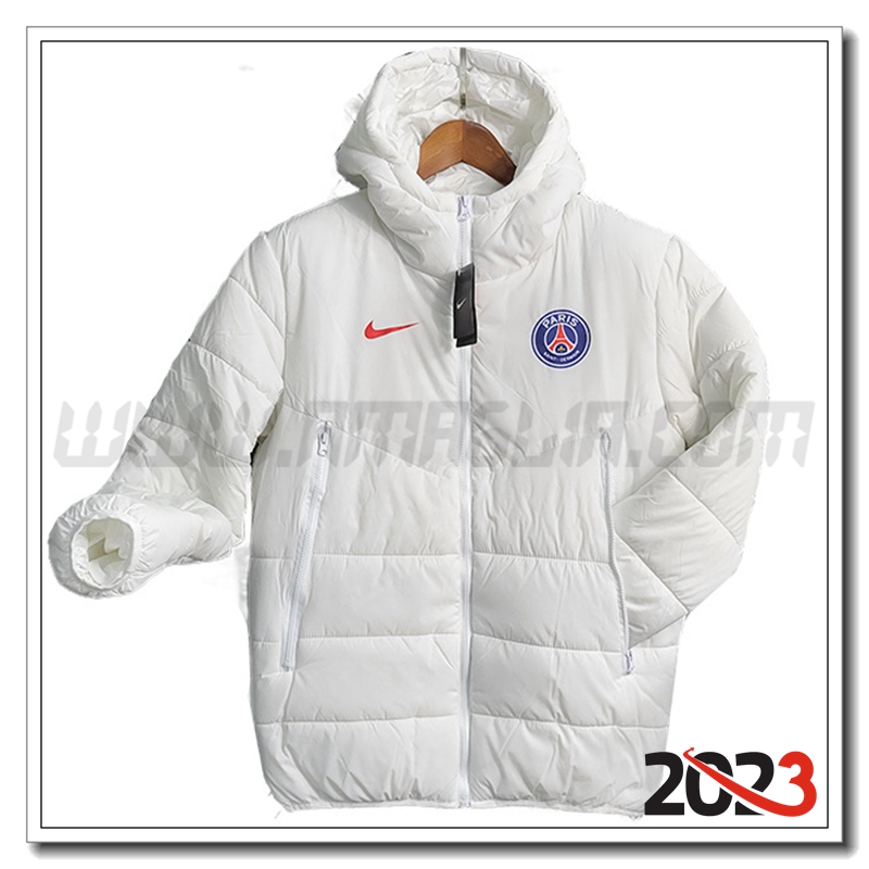 Giacca Con Cappuccio PSG Bianco 2023 2024