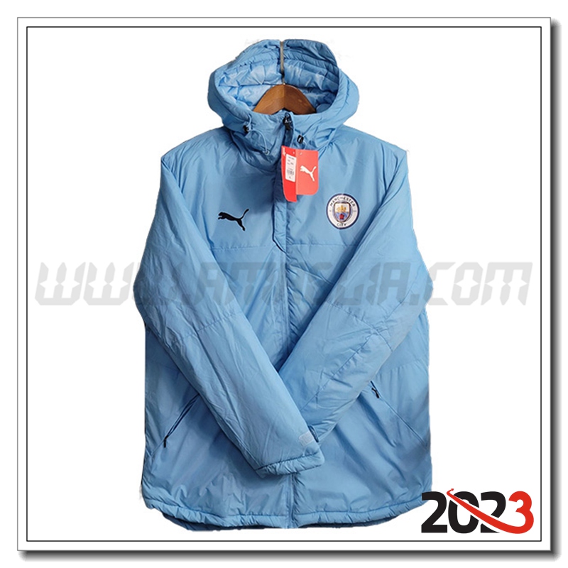 Giacca Con Cappuccio Manchester City Azzurro 2023 2024