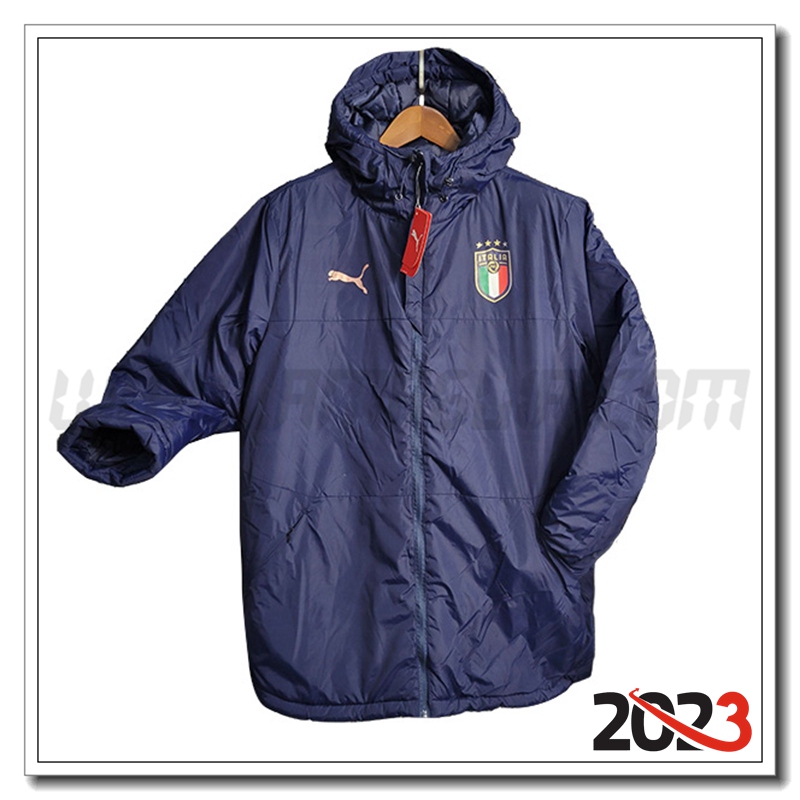 Giacca Con Cappuccio Italia Blu Marina 2023 2024