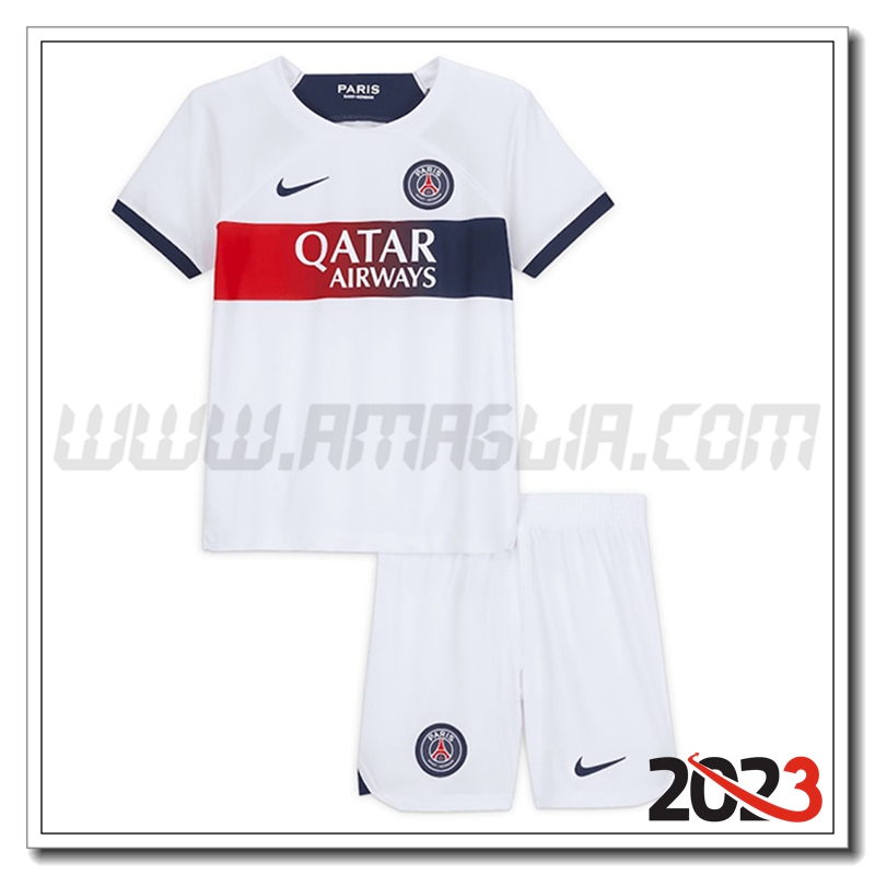 Kit Maglia PSG Bambino Seconda 2023 2024