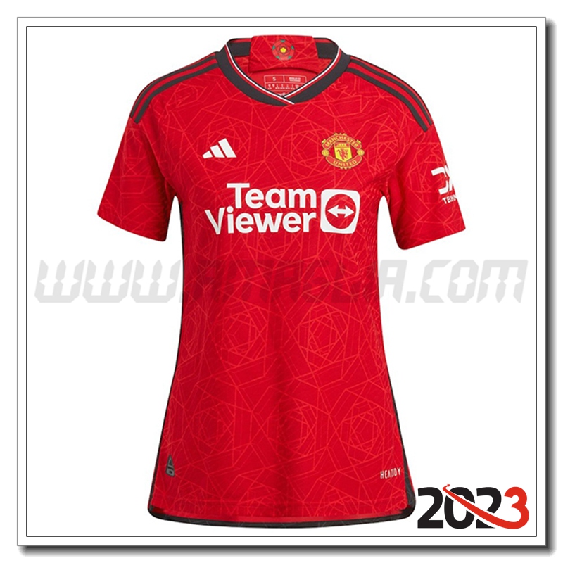 Prima Maglia Calcio Manchester United Donna 2023 2024